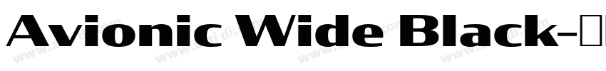 Avionic Wide Black字体转换